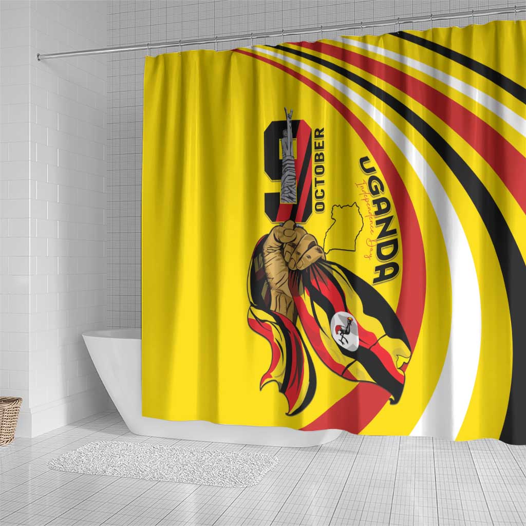 Jamhuri ya Uganda Shower Curtain Happy Independence Day - African Pride
