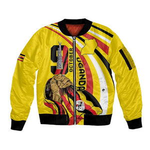 Jamhuri ya Uganda Sleeve Zip Bomber Jacket Happy Independence Day - African Pride