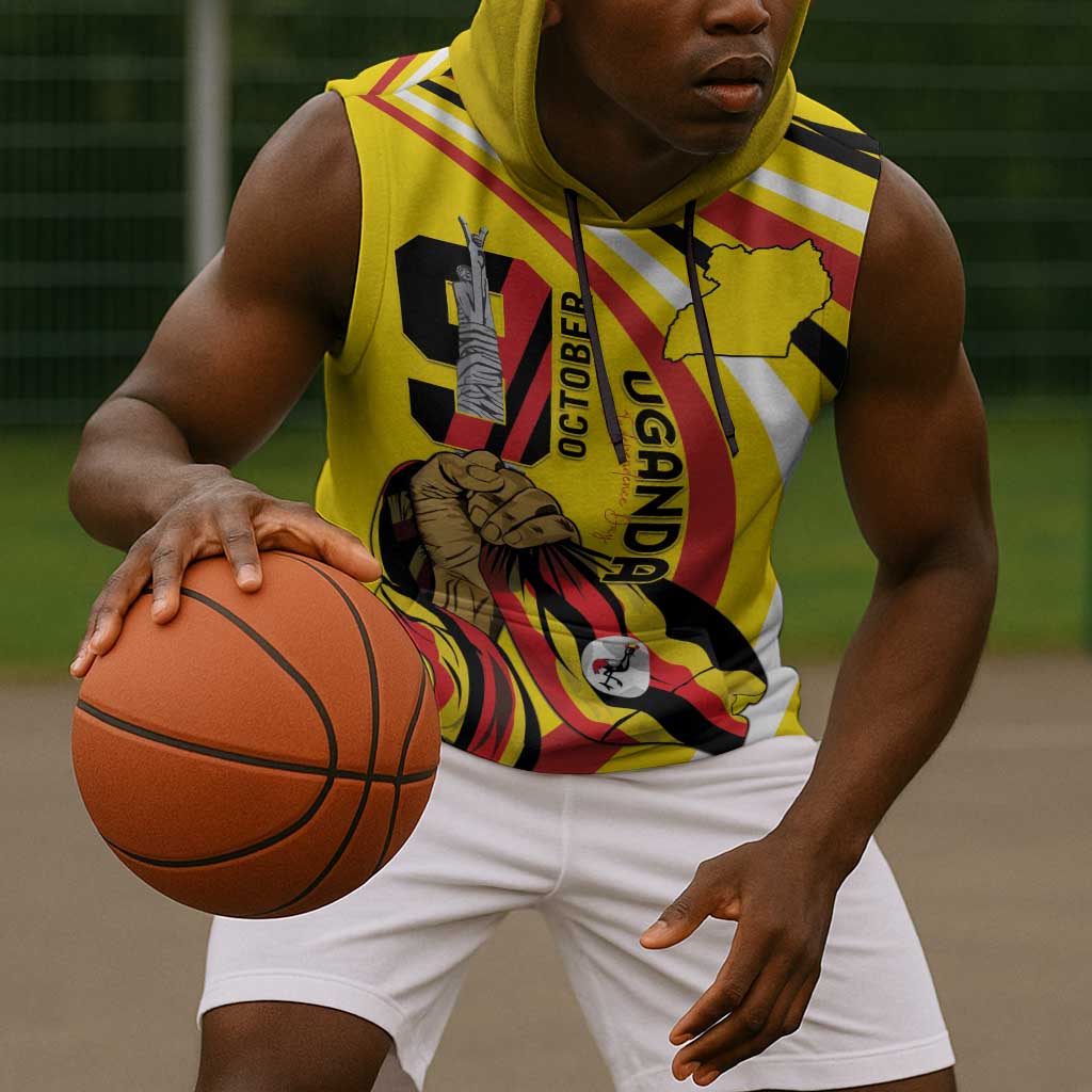 Jamhuri ya Uganda Sleeveless Hoodie Happy Independence Day - African Pride