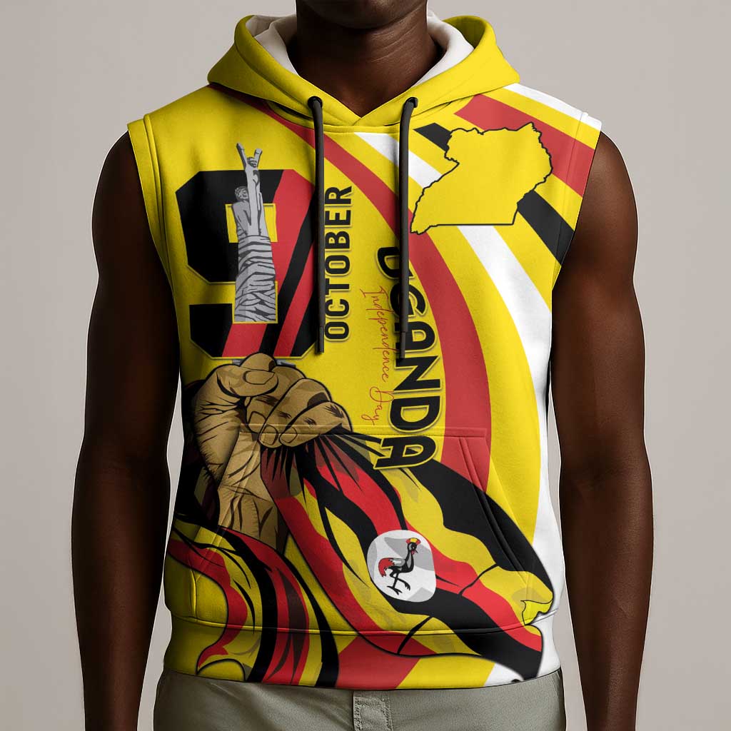 Jamhuri ya Uganda Sleeveless Hoodie Happy Independence Day - African Pride