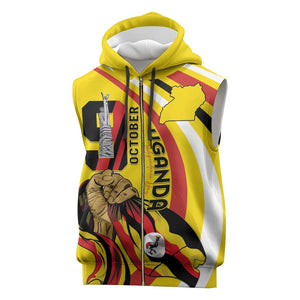 Jamhuri ya Uganda Sleeveless Zip Hoodie Happy Independence Day - African Pride
