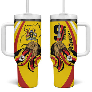 Jamhuri ya Uganda Tumbler With Handle Happy Independence Day - African Pride