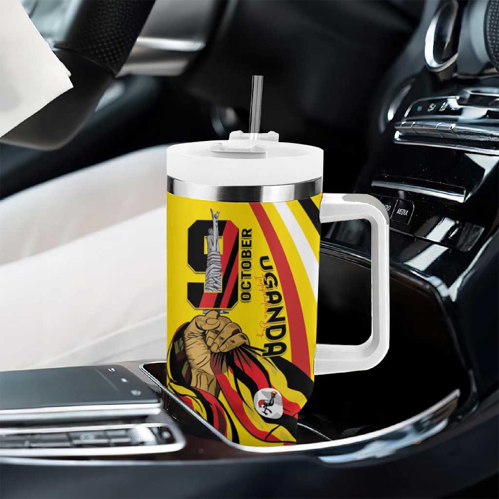 Jamhuri ya Uganda Tumbler With Handle Happy Independence Day - African Pride