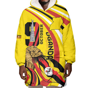 Jamhuri ya Uganda Wearable Blanket Hoodie Happy Independence Day - African Pride