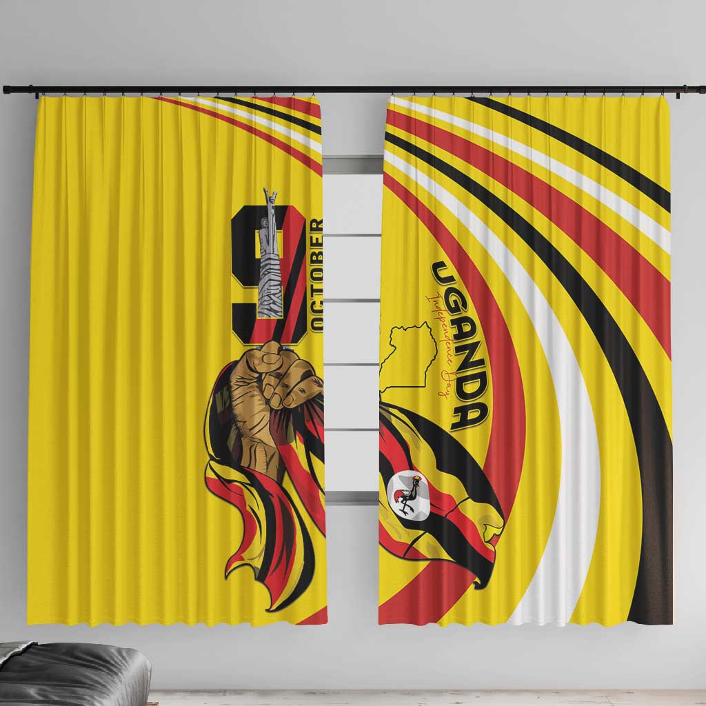 Jamhuri ya Uganda Window Curtain Happy Independence Day - African Pride