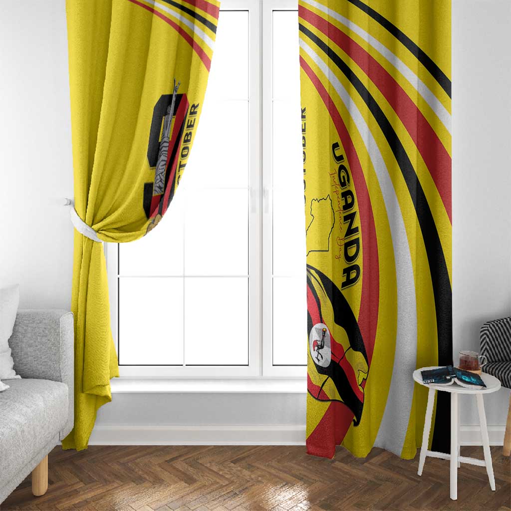 Jamhuri ya Uganda Window Curtain Happy Independence Day - African Pride