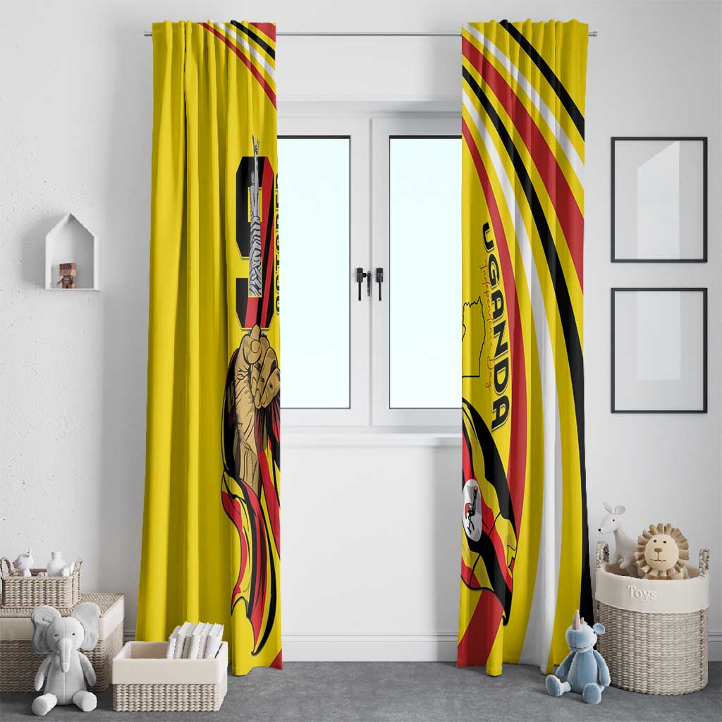 Jamhuri ya Uganda Window Curtain Happy Independence Day - African Pride