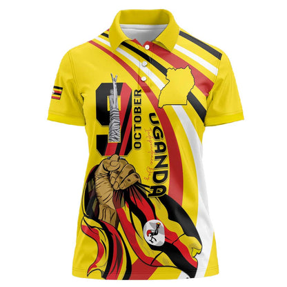 Jamhuri ya Uganda Women Polo Shirt Happy Independence Day - African Pride