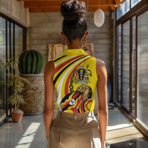 Jamhuri ya Uganda Women Sleeveless Polo Shirt Happy Independence Day - African Pride