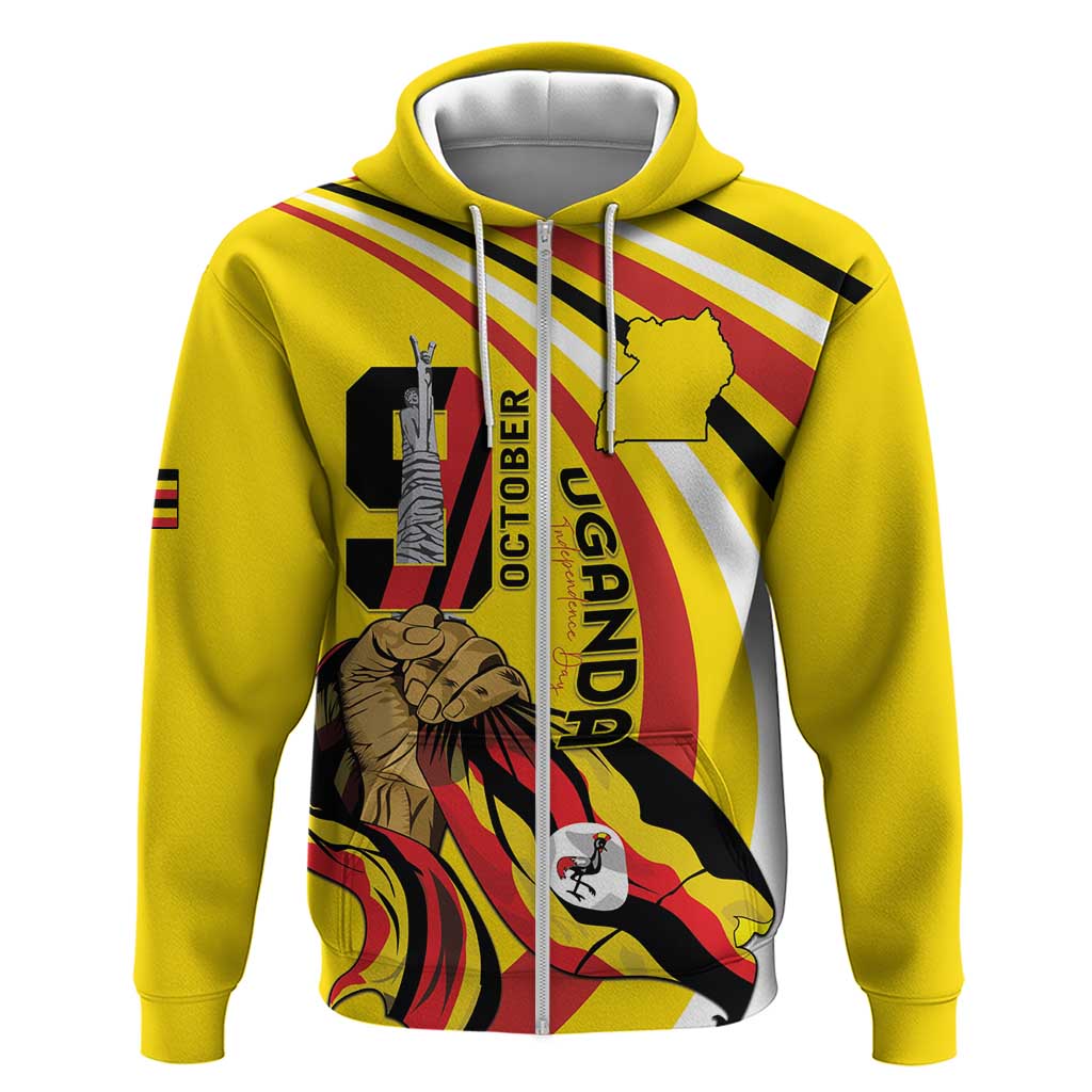 Jamhuri ya Uganda Zip Hoodie Happy Independence Day - African Pride