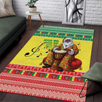 Afro Chirstmas in Senegal Area Rug Black Santa Playing Djembe Drum - African Pride
