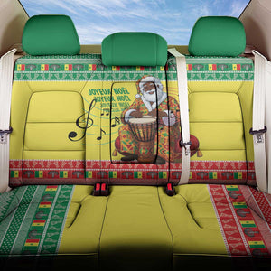 Afro Chirstmas in Senegal Back Car Seat Cover Black Santa Playing Djembe Drum - African Pride