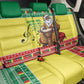 Afro Chirstmas in Senegal Back Car Seat Cover Black Santa Playing Djembe Drum - African Pride