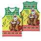 Afro Chirstmas in Senegal Basketball Jersey Black Santa Playing Djembe Drum - African Pride