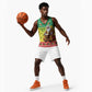 Afro Chirstmas in Senegal Basketball Jersey Black Santa Playing Djembe Drum - African Pride
