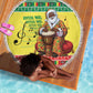 Afro Chirstmas in Senegal Beach Blanket Black Santa Playing Djembe Drum - African Pride