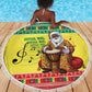 Afro Chirstmas in Senegal Beach Blanket Black Santa Playing Djembe Drum - African Pride