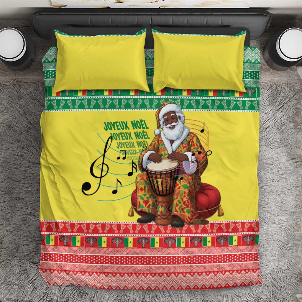 Afro Chirstmas in Senegal Bedding Set Black Santa Playing Djembe Drum - African Pride