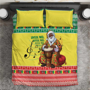 Afro Chirstmas in Senegal Bedding Set Black Santa Playing Djembe Drum - African Pride