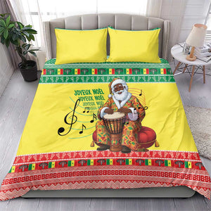Afro Chirstmas in Senegal Bedding Set Black Santa Playing Djembe Drum - African Pride
