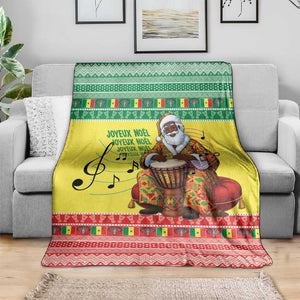 Afro Chirstmas in Senegal Blanket Black Santa Playing Djembe Drum - African Pride
