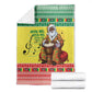 Afro Chirstmas in Senegal Blanket Black Santa Playing Djembe Drum - African Pride