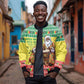 Afro Chirstmas in Senegal Bomber Jacket Black Santa Playing Djembe Drum - African Pride