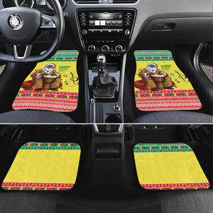 Afro Chirstmas in Senegal Car Mats Black Santa Playing Djembe Drum - African Pride