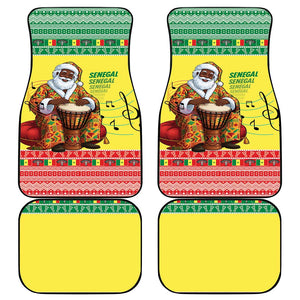Afro Chirstmas in Senegal Car Mats Black Santa Playing Djembe Drum - African Pride
