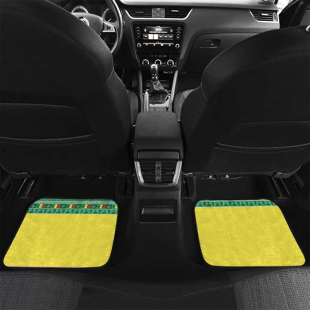 Afro Chirstmas in Senegal Car Mats Black Santa Playing Djembe Drum - African Pride