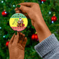 Afro Chirstmas in Senegal Ceramic Ornament Black Santa Playing Djembe Drum - African Pride