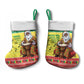 Afro Chirstmas in Senegal Christmas Stocking Black Santa Playing Djembe Drum - African Pride