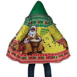 Senegal Christmas Cloak Black Santa Playing Djembe Drum
