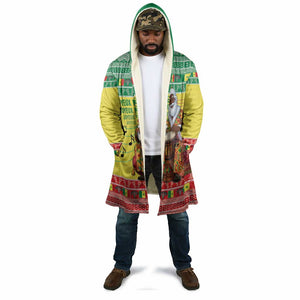 Senegal Christmas Cloak Black Santa Playing Djembe Drum