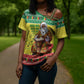 Senegal Christmas Cross Shoulder Shirt Black Santa Playing Djembe Drum