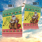Afro Chirstmas in Senegal Garden Flag Black Santa Playing Djembe Drum - African Pride