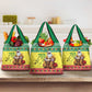 Afro Chirstmas in Senegal Grocery Bag Black Santa Playing Djembe Drum - African Pride