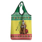 Afro Chirstmas in Senegal Grocery Bag Black Santa Playing Djembe Drum - African Pride
