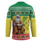 Senegal Christmas Hockey Jersey Black Santa Playing Djembe Drum