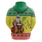 Afro Chirstmas in Senegal Hoodie Black Santa Playing Djembe Drum - African Pride