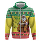 Afro Chirstmas in Senegal Hoodie Black Santa Playing Djembe Drum - African Pride