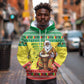 Afro Chirstmas in Senegal Hoodie Black Santa Playing Djembe Drum - African Pride