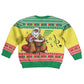 Afro Chirstmas in Senegal Kid Ugly Christmas Sweater Black Santa Playing Djembe Drum - African Pride