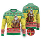 Afro Chirstmas in Senegal Ugly Christmas Sweater Black Santa Playing Djembe Drum - African Pride