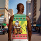 Afro Chirstmas in Senegal Men Tank Top Black Santa Playing Djembe Drum - African Pride