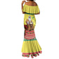 Afro Chirstmas in Senegal Mermaid Dress Black Santa Playing Djembe Drum - African Pride