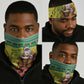 Afro Chirstmas in Senegal Neck Gaiter Black Santa Playing Djembe Drum - African Pride