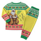 Afro Chirstmas in Senegal Christmas Pajama Set Black Santa Playing Djembe Drum - African Pride