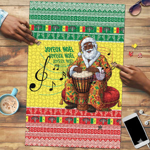Senegal Christmas Puzzle Black Santa Playing Djembe Drum