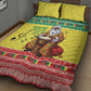 Afro Chirstmas in Senegal Quilt Bed Set Black Santa Playing Djembe Drum - African Pride